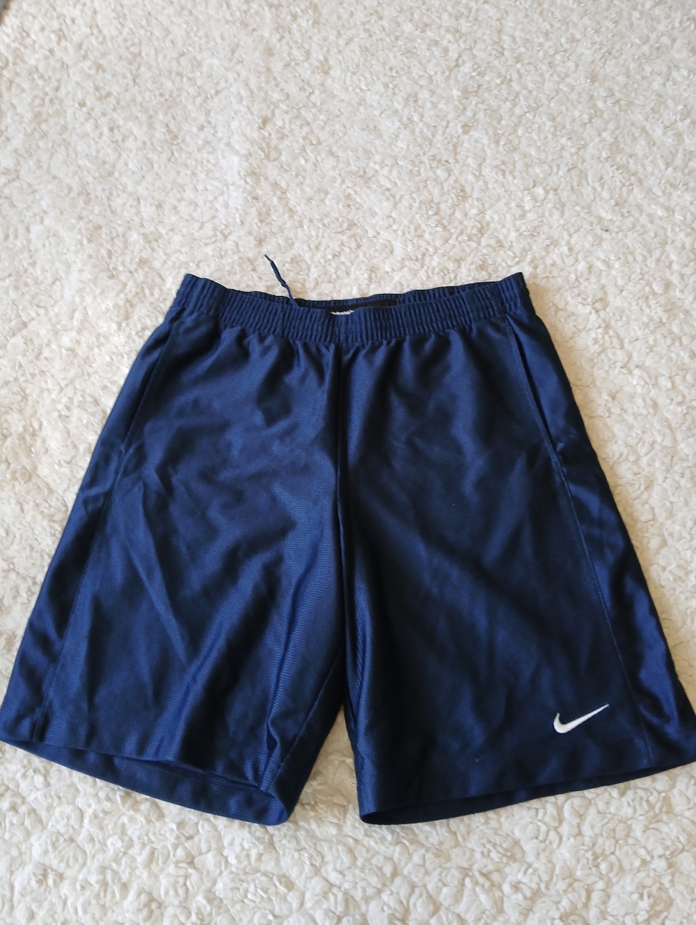 Nike Men’s Dark Blue Athletic Shorts with Swoosh Large
